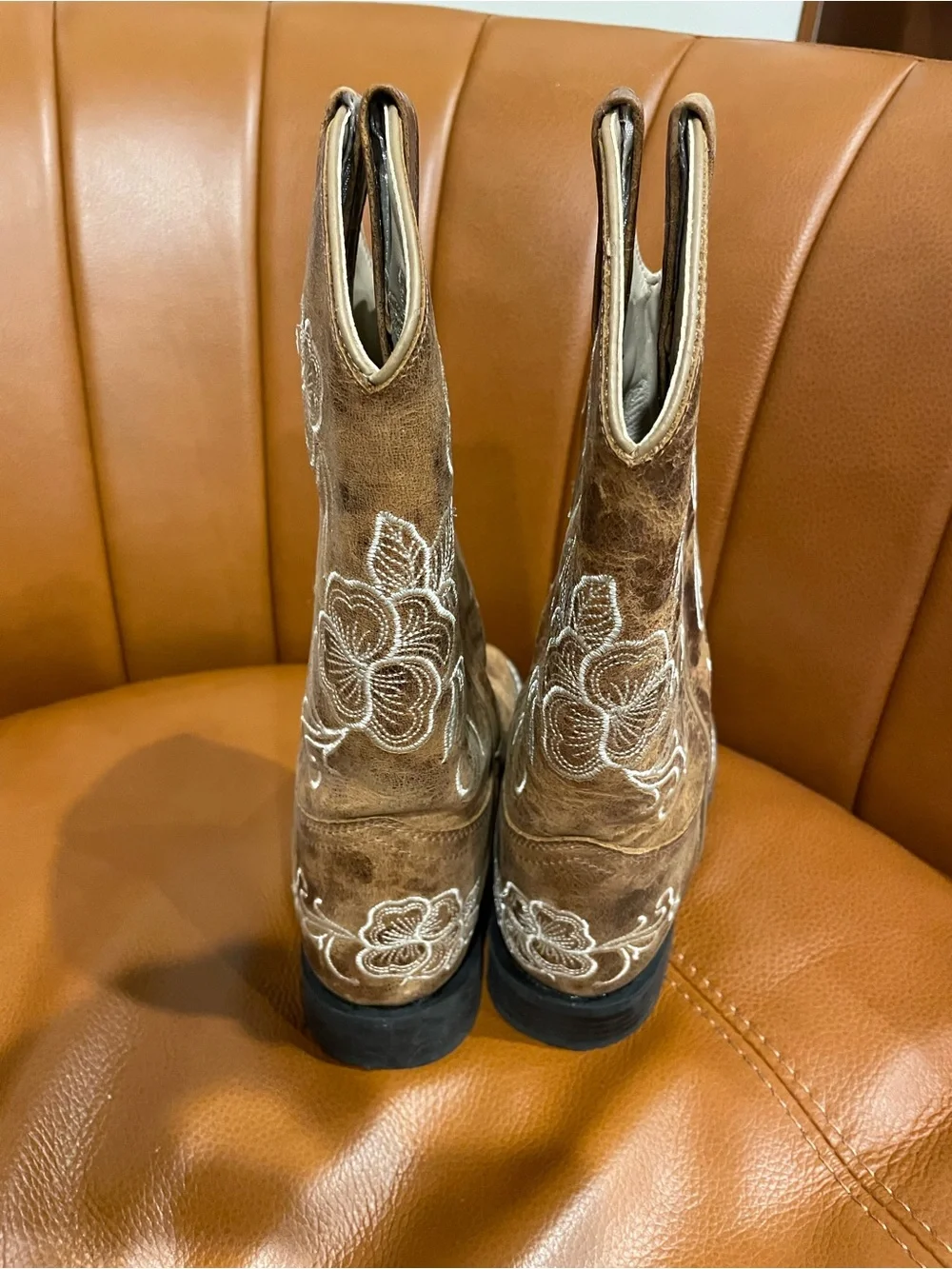 Shyanne Girls' Little Lasy Floral Embroidered Western Boot BBSC1946 size 4.0-D